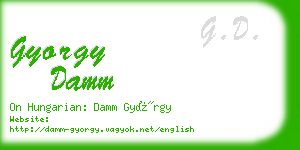 gyorgy damm business card